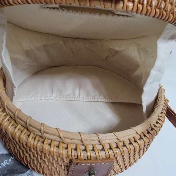 Rattan Circle Boho Bag - Picture 5 of 8